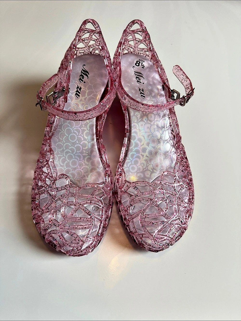 Mei Zu Pink Glitter Mary Jane Flats US 8.5 - New